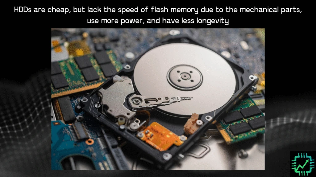 A CSI slide with a picture of a hard disk drive. 