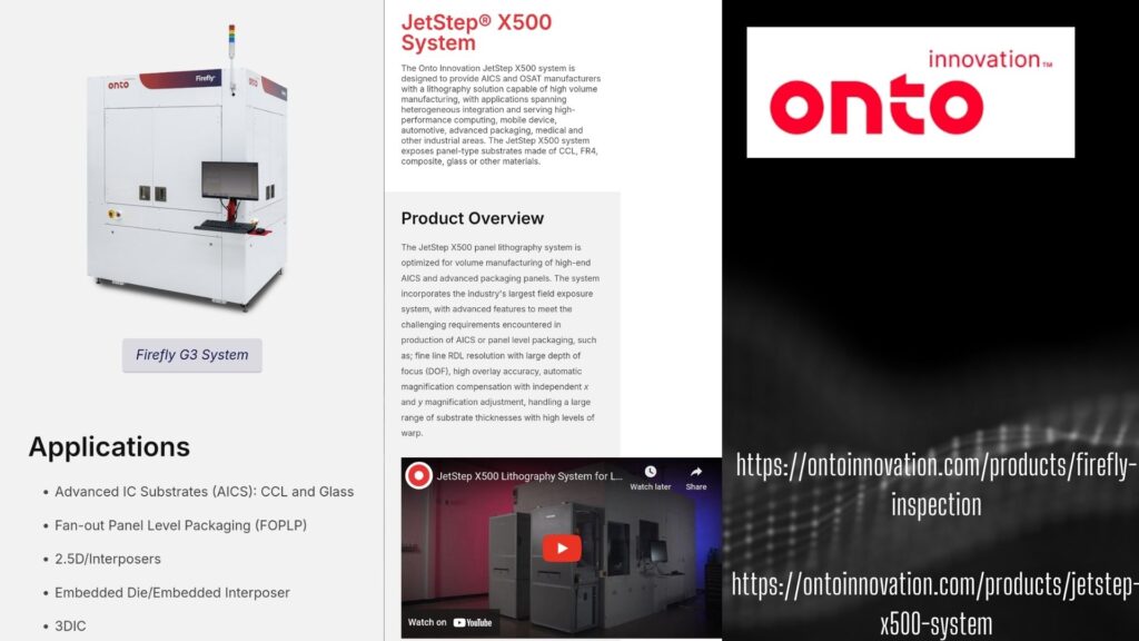 Onto Innovation's JetStep X500 litho system